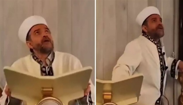 فيديو.. إمام مسجد يعيش لحظات رعب أثناء زلزال إسطنبول