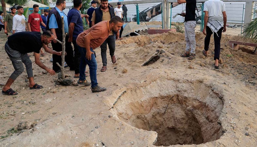 آثار القصف الإسرائيلي على مستشفى غزة الأوروبي (أرشيف)