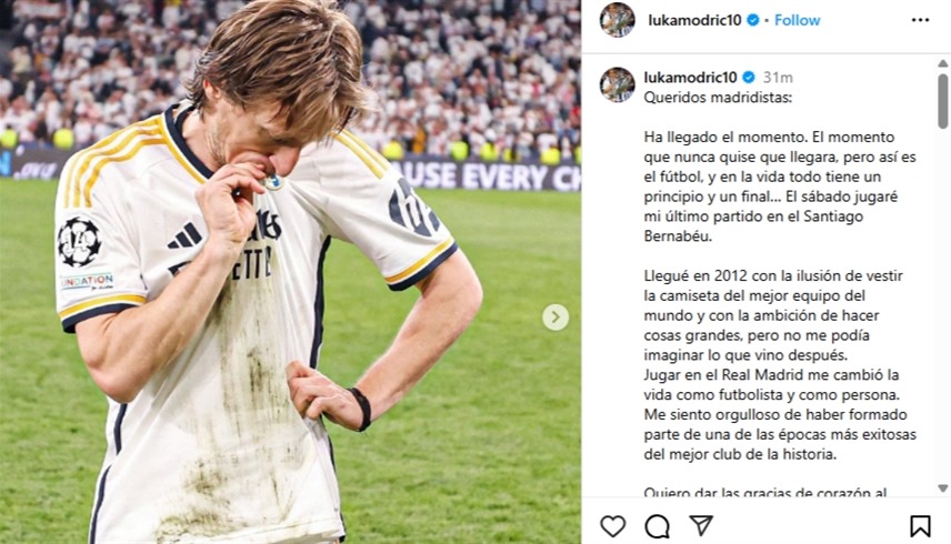 من "إنستغرام" لوكا مودريتش 