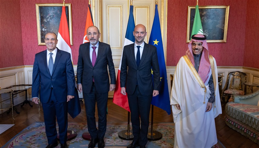 وزراء خارجية السعودية وفرنسا والأردن ومصر على هامش اجتماع مشترك في باريس (إكس)