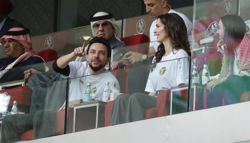 ولي العهد الأردني من إحدى مباريات منتخب الأردن 