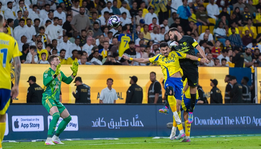 من مباراة النصر والاتحاد (إكس)