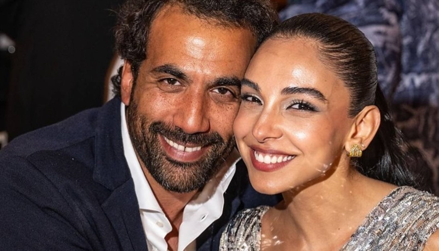 سلمى أبو ضيف وزوجها "أرشيفية"