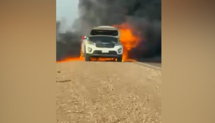حريق السيارة "أرشيفية"