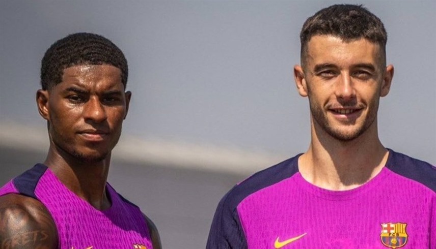 نجما برشلونة غارسيا وراشفورد (إكس)