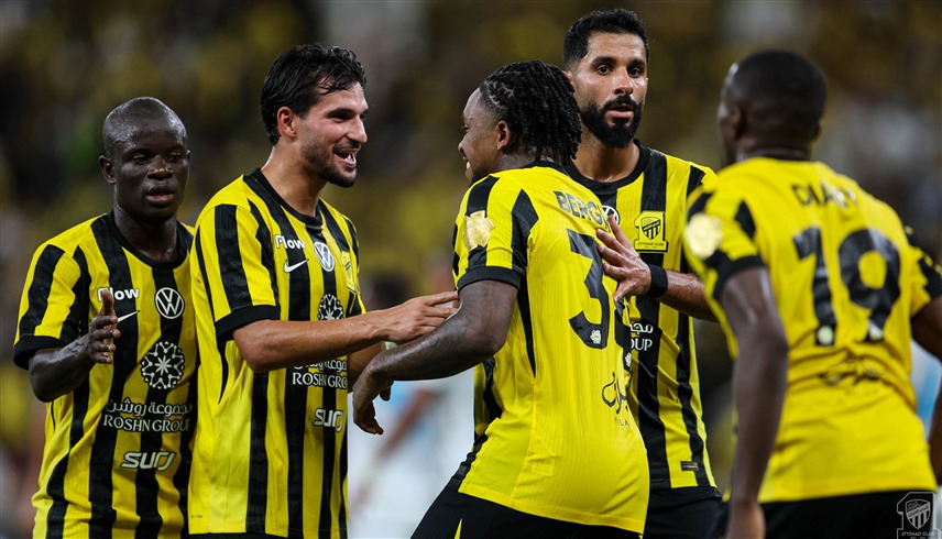 فرحة فريق الاتحاد بأحد الأهداف (إكس)