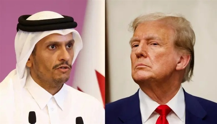 الرئيس الأمريكي دونالد ترامب ورئيس الوزراء القطري الشيخ محمد بن عبد الرحمن آل ثاني (أرشيف)