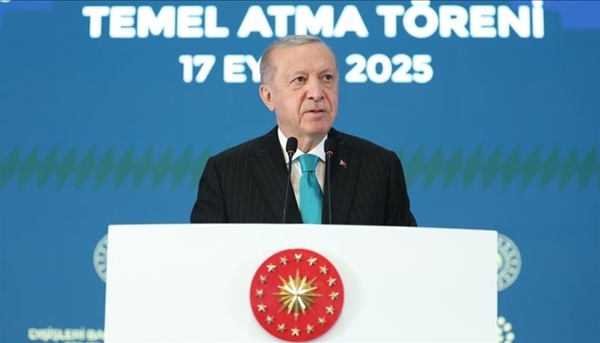 الرئيس التركي رجب طيب أردوغان متحدثاً اليوم في أنقرة (وكالة الأنباء التركية)