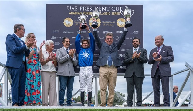 "الزير" يتوج بلقب كأس رئيس الدولة للخيول العربية في بلجيكا
