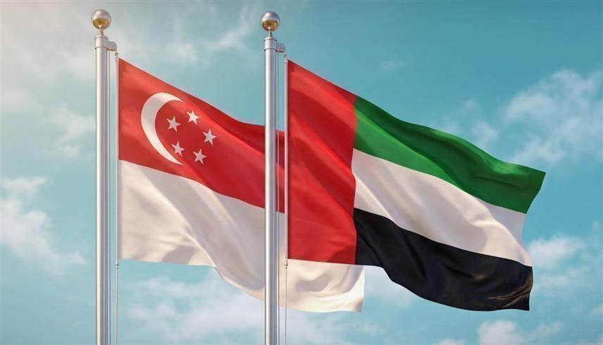 علما دولة الإمارات وجمهورية سنغافورة (وام)