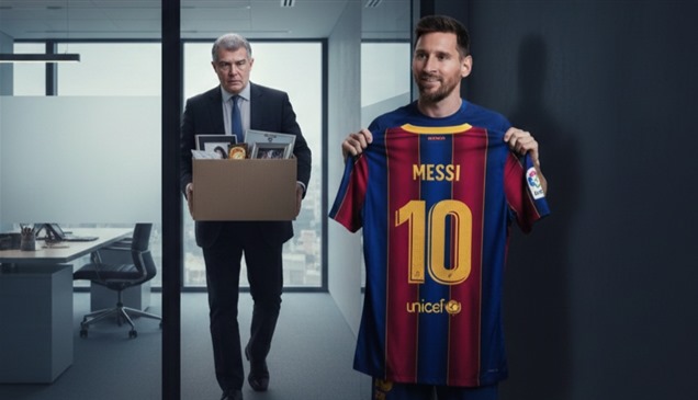 ميسي يربط عودته إلى برشلونة برحيل لابورتا