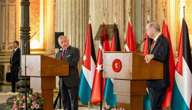 العاهل الأردني وأردوغان يبحثان الأوضاع في غزة وسوريا