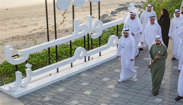 محمد بن راشد يتفقد مشروع تطوير شواطئ الممزر بقيمة نصف مليار درهم
