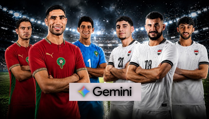 شراكة تقنية تاريخية بين "google gemini" ومنتخبي المغرب والعراق 