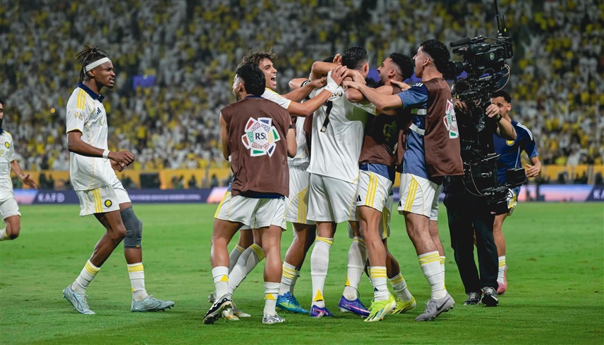 من مباراة النصر وضمك (إكس)