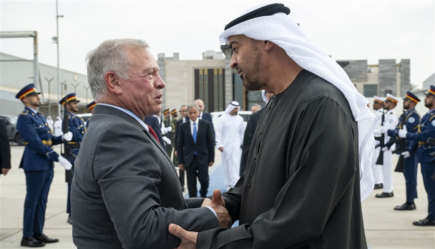 محمد بن زايد يتلقى اتصالاً من ملك الأردن يدين خلاله الاعتداءات الإيرانية 