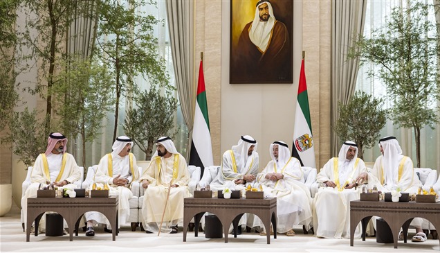 رئيس الدولة يستقبل حكام الإمارات والشيوخ والمهنئين بمناسبة عيد الأضحى المبارك