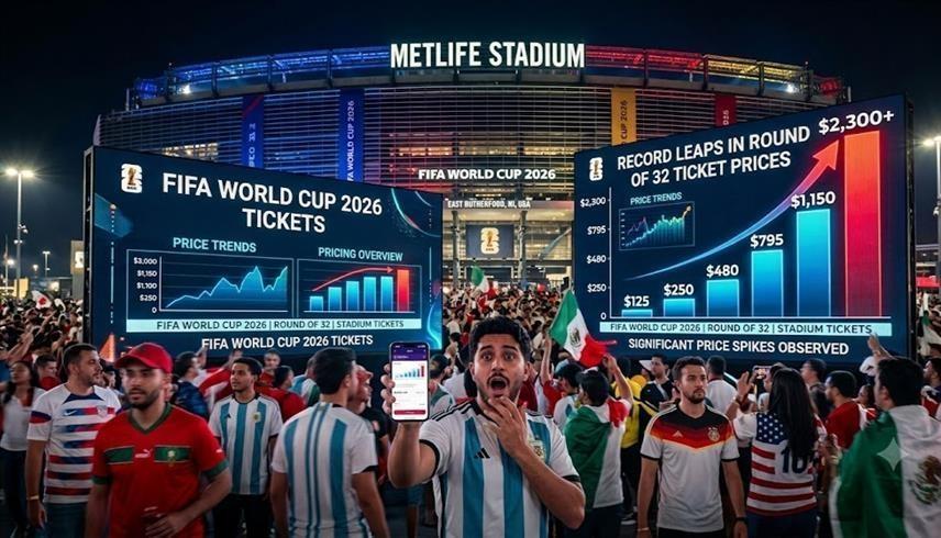 ارتفاع أسعار تذاكر دور الـ32 لكأس العالم (مولدة من الذكاء الاصطناعي)