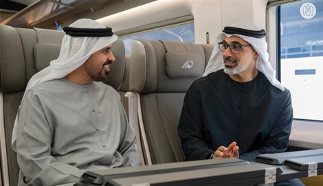 خالد بن محمد بن زايد يدشن محطة قطار الركاب بمدينة محمد بن زايد 