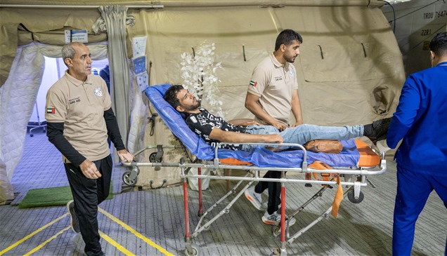 المستشفى الإماراتي العائم في العريش يستقبل 5 حالات جديدة من قطاع غزة