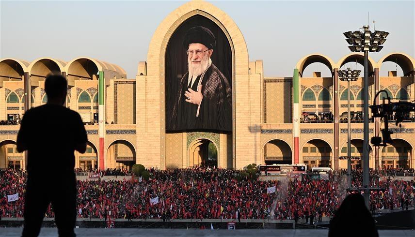 مراسم تشييع المرشد الأعلى الإيراني علي خامنئي (أ ف ب)