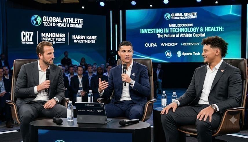 رونالدو وماهومز وكين يستثمرون في سوق التكنولوجيا والصحة (مولدة من الذكاء الاصطناعي)