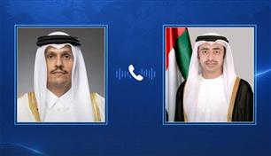 عبدالله بن زايد ورئيس وزراء قطر يبحثان هاتفياً المستجدات الإقليمية