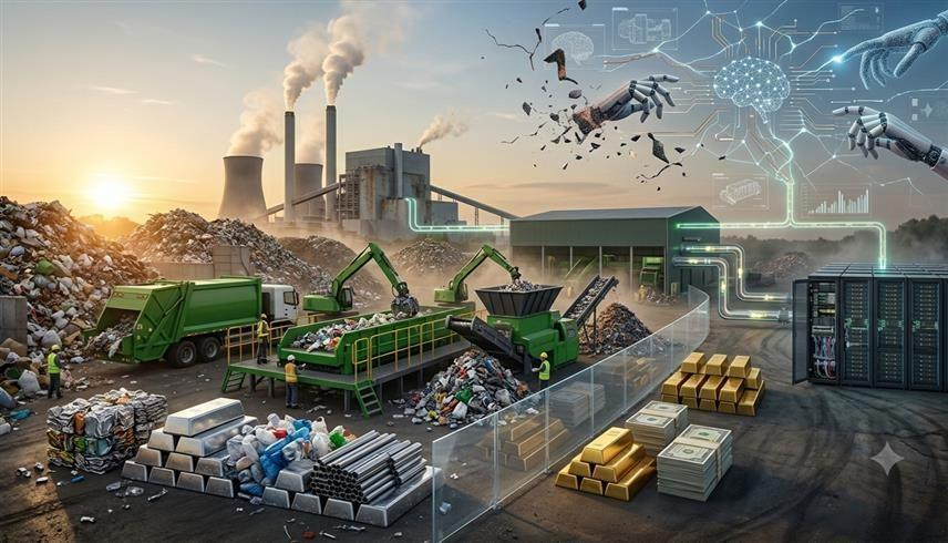 "القمامة" ملاذ جديد للمستثمرين أمام تقلبات الذكاء الاصطناعي (صورة ai)