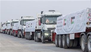 دخول 75 شاحنة مساعدات إماراتية إلى غزة 