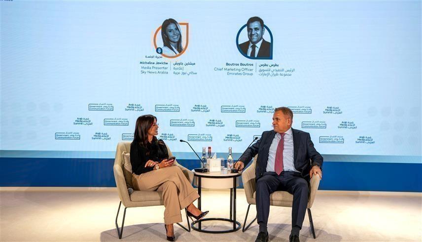 حديث الرئيس التنفيذي للتسويق في طيران الإمارات، بطرس بطرس في قمة الإعلام (24)