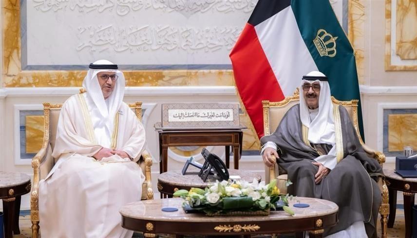 مشعل الأحمد الصباح يستقبل الدكتور مطر حامد النيادي (وام)
