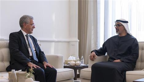 خالد بن محمد بن زايد يستقبل رئيس محاكم أبوظبي العالمي