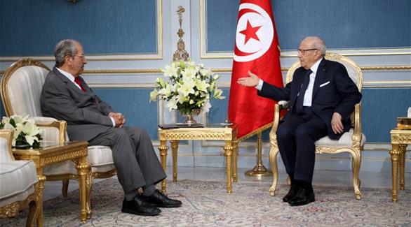 الرئيس الباجي قائد السبسي ورئيس البرلمان محمد الناصر(أرشيف)
