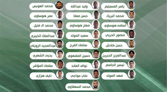المنتخب السعودي تشكيلة تشكيلة المنتخب