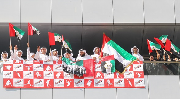 مجلس أبوظبي الرياضي يرفع علم الدولة (المصدر)