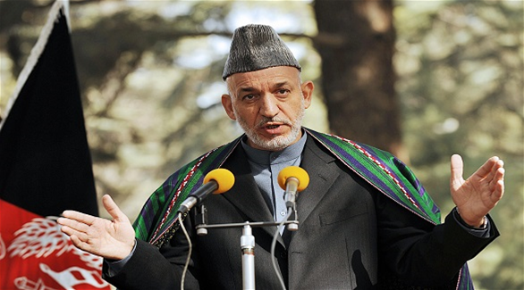 الافغاني كرزاي الرئيس حامد الرئيس الأفغاني