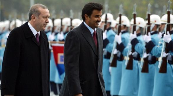 الرئيس التركي رجب طيب أردوغان وأمير قطر الشيخ تميم بن حمد آل ثاني (أرشيف)