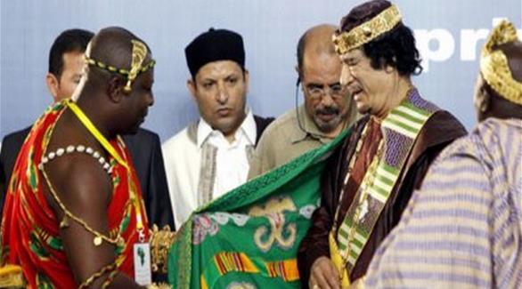 معمر القذافي أيام سطوته الأفريقية (أرشيف)