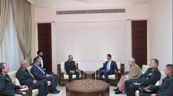 الأسد يجتمع مع باقري في دمشق (تويتر)