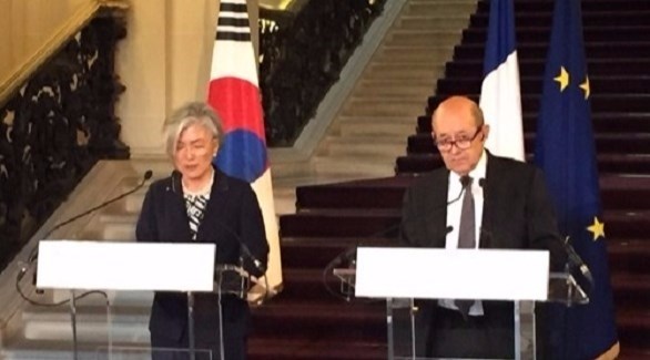وزيرا خارجية كوريا الجنوبية وفرنسا (أرشيف)