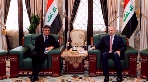 نائب رئيس العراق أسامة النجيفي والسفير الإيطالي برونو انطونيو باسكيلو  (السومرية نيوز)