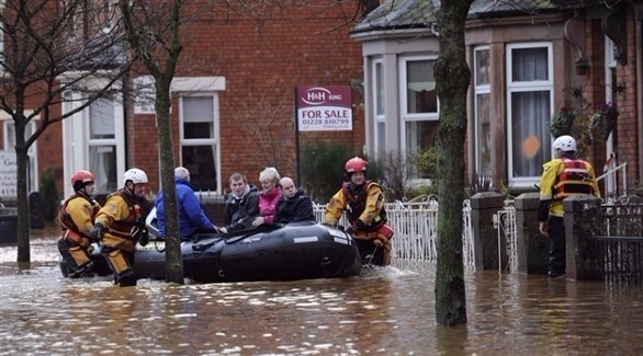 صورة سابقة لفيضانات في بريطانيا (أرشيف)