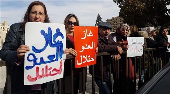 تظاهرة في الأردن احتجاجاً على استرداد الغاز من اسرائيل