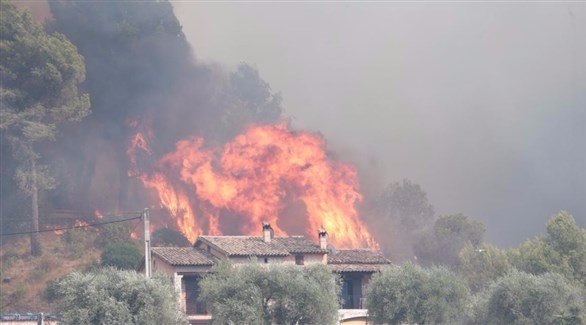 السيطرة على حريق كبير بالقرب من مدينة نيس في فرنسا
