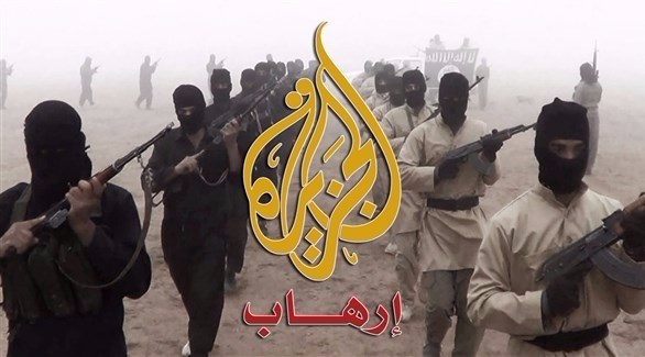 صورة ترمز إلى الدعم الإعلامي الذي تقدمه الجزيرة لجماعات إرهابية.(أرشيف)