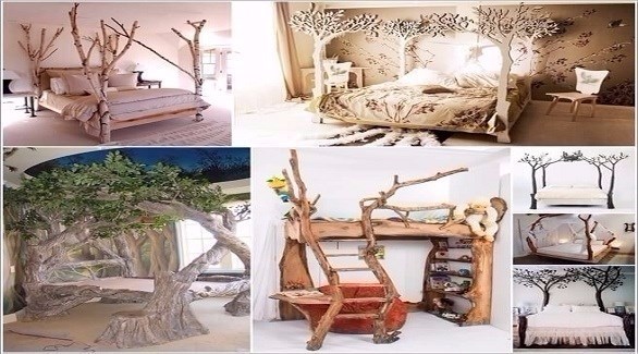 أفكار لتصميم السرير بوحي من الأشجار (أميزنغ إنتيرير ديزاين)