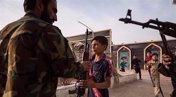 معسكر حربي لميليشيا الحشد لتدريب الأطفال على القتال بالعراق (تويتر)