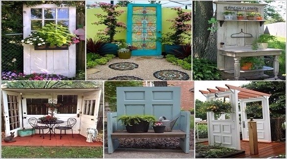 أفكار لاستخدام الأبواب القديمة في حديقة المنزل (أميزنغ إنتيرير ديزاين)