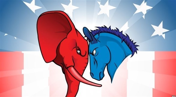الفيل والحمار رمزا الحزبين الديمقراطي والجمهوري (أرشيف)