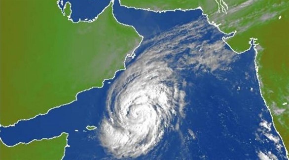 إعصار لبان في بحر العرب (المركز الوطني للأرصاد الإماراتي)
